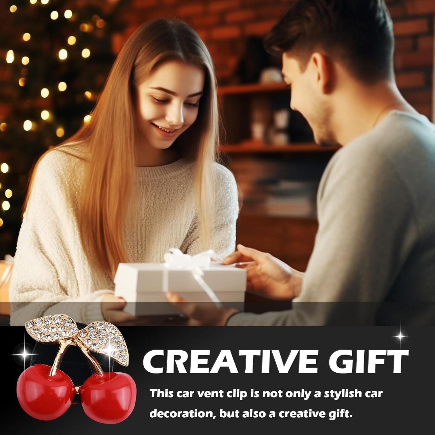 Clips de Ventilación de Coche YGDMD en Forma de Cereza - 2 Piezas