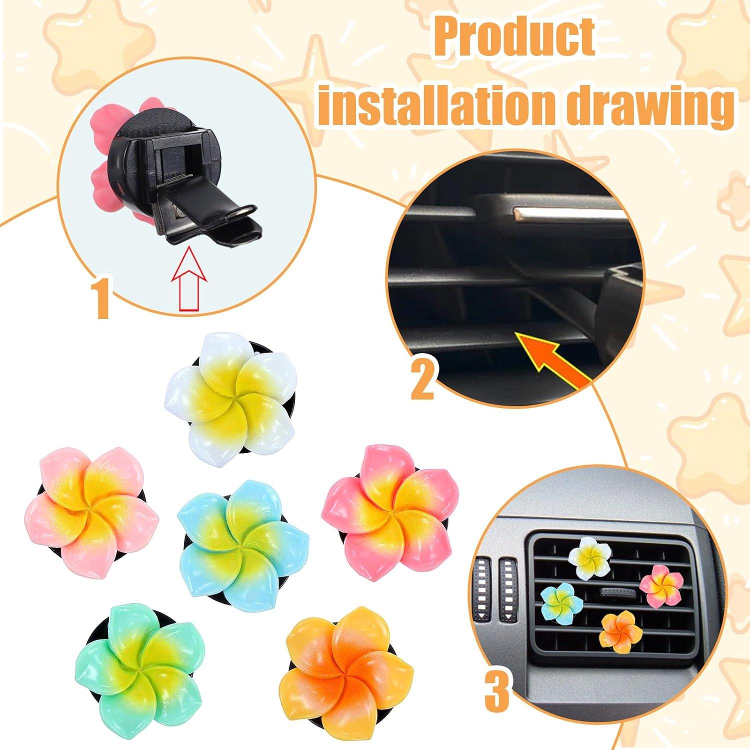 Ambientadores de Auto Floral CIATBYYJ 6 Pcs Girasoles Reutilizables