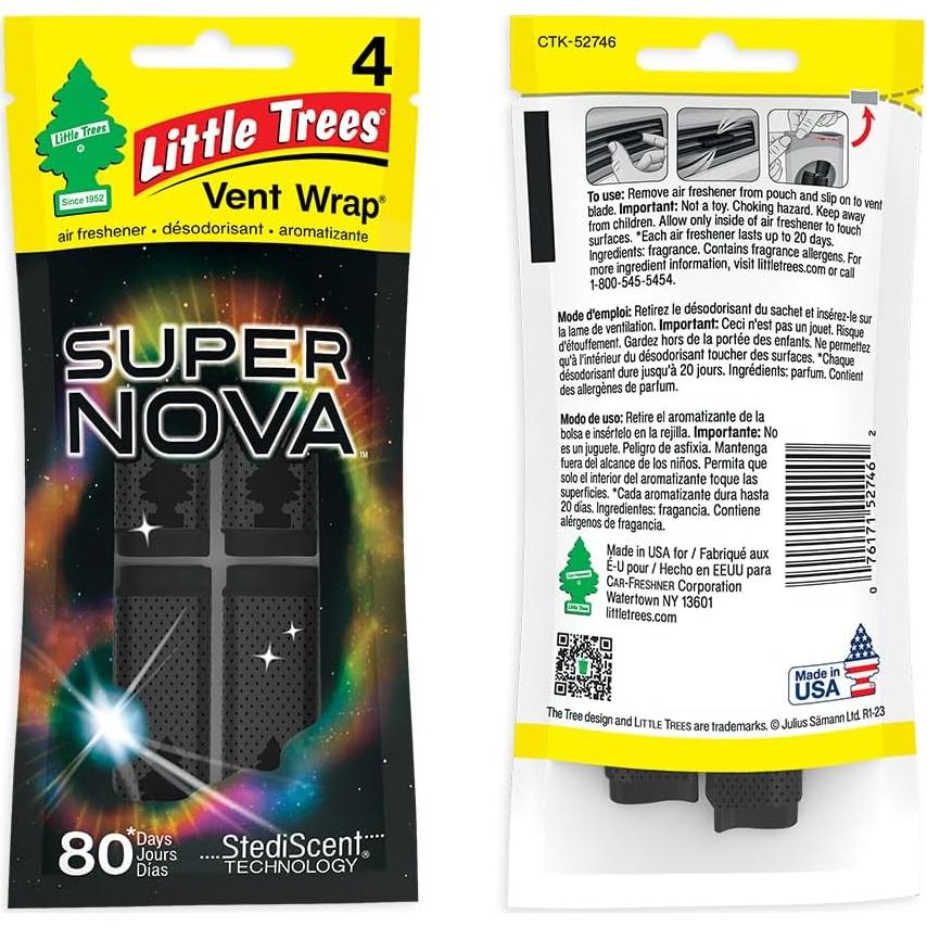 Ambientador de Auto LITTLE TREES Envoltura de Ventilación Supernova