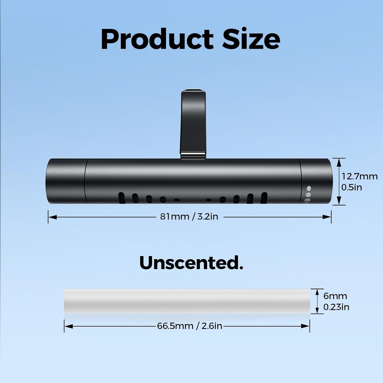 Difusor de Aceite Esencial para Auto QECQEC Negro con 12 Varillas