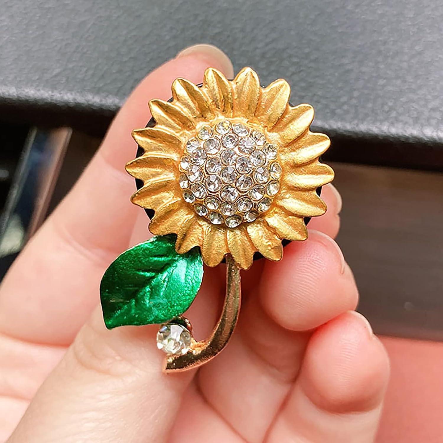 Clips de Ventilación de Aire Girasol Brillante CYG&CL - 2 Piezas