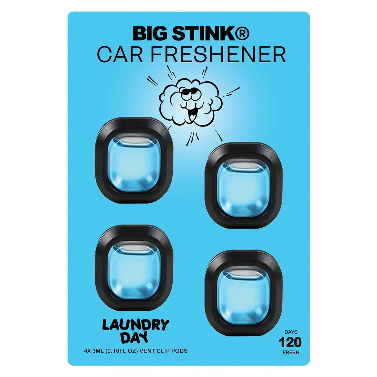Clip Aromatizante para Auto Gran Olor Luchador - 4 Unidades Día de Lavandería