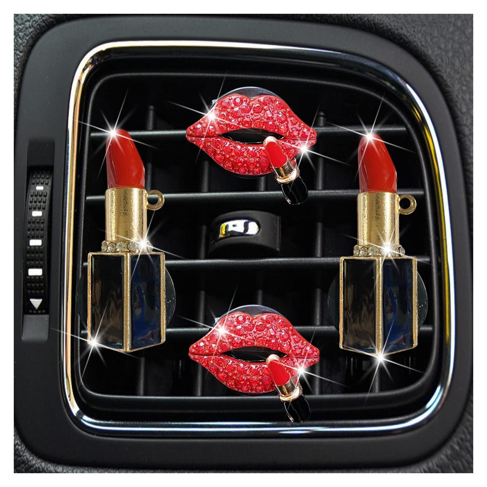 Clips de Ventilación de Aire NTRR - 2 Pcs Labios Rojo con Aromas