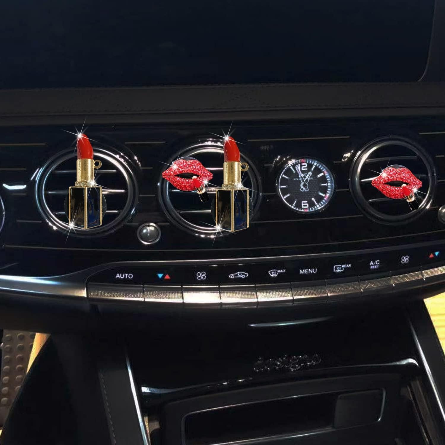 Clips de Ventilación de Aire NTRR - 2 Pcs Labios Rojo con Aromas