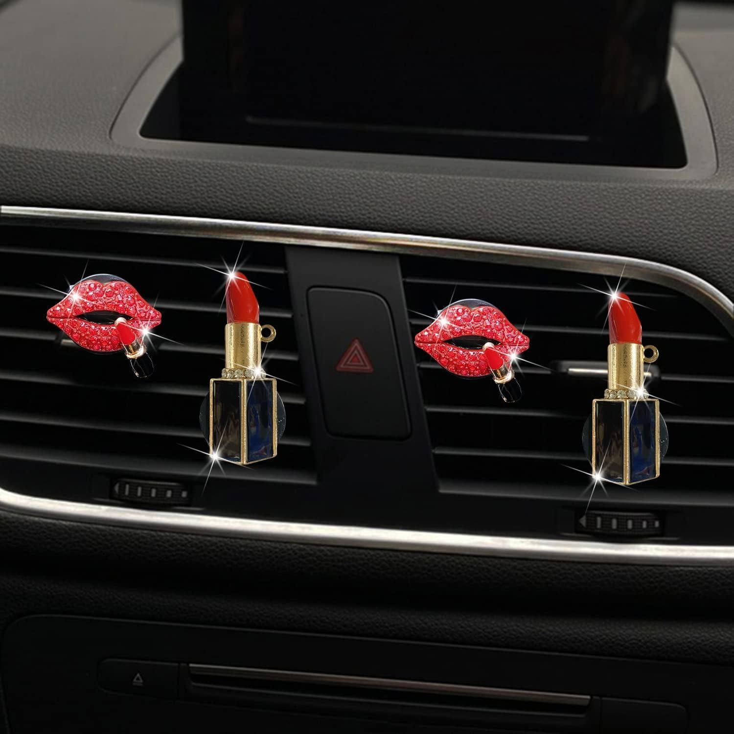 Clips de Ventilación de Aire NTRR - 2 Pcs Labios Rojo con Aromas