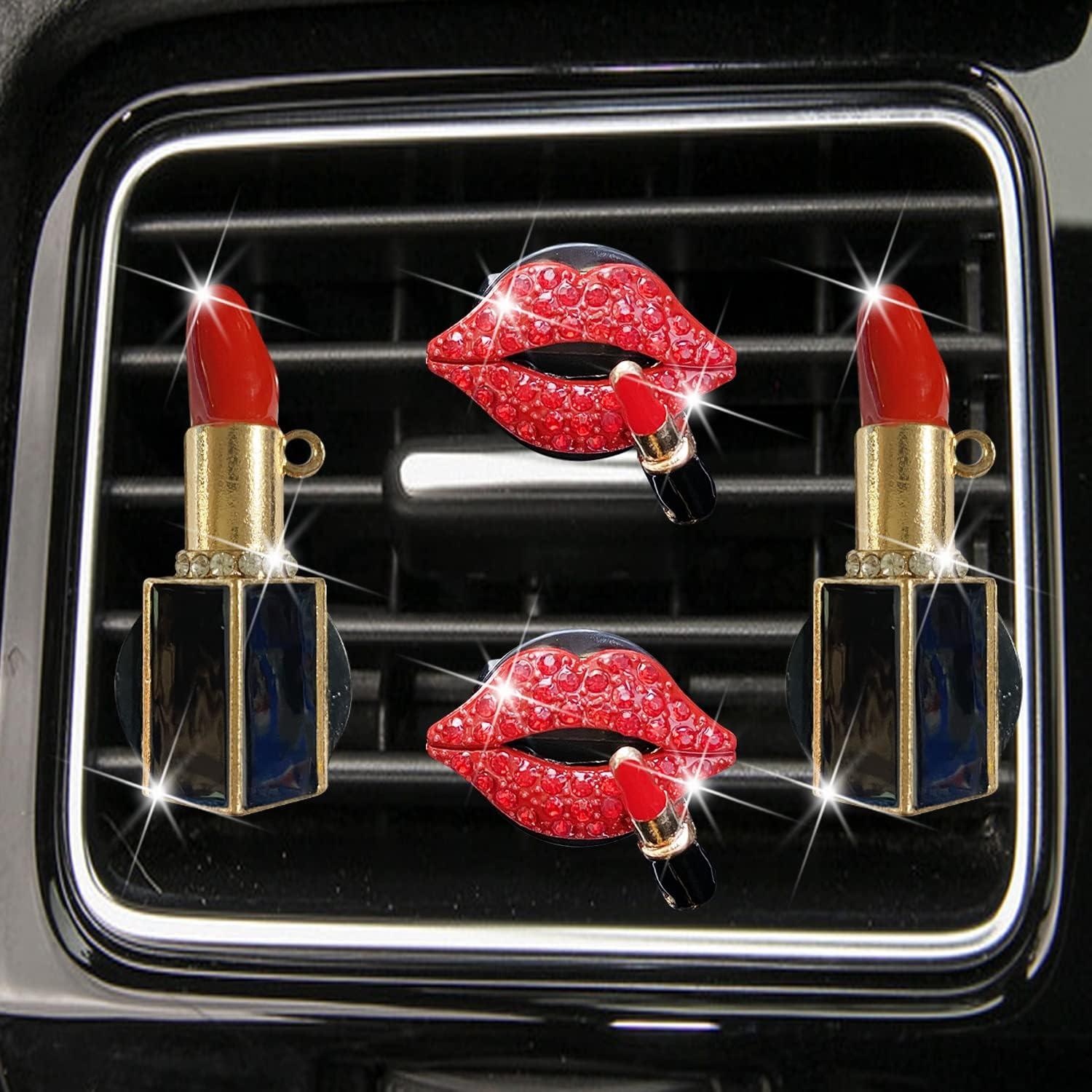 Clips de Ventilación de Aire NTRR - 2 Pcs Labios Rojo con Aromas