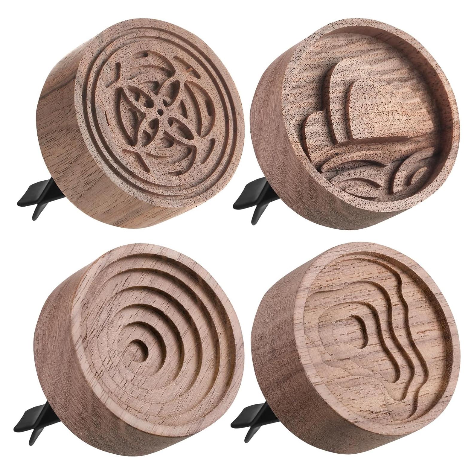 Paquete de 4 Difusores de Aceite Esencial Teenyyou Madera