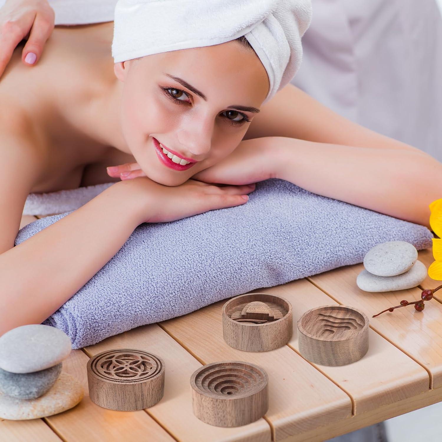 Paquete de 4 Difusores de Aceite Esencial Teenyyou Madera