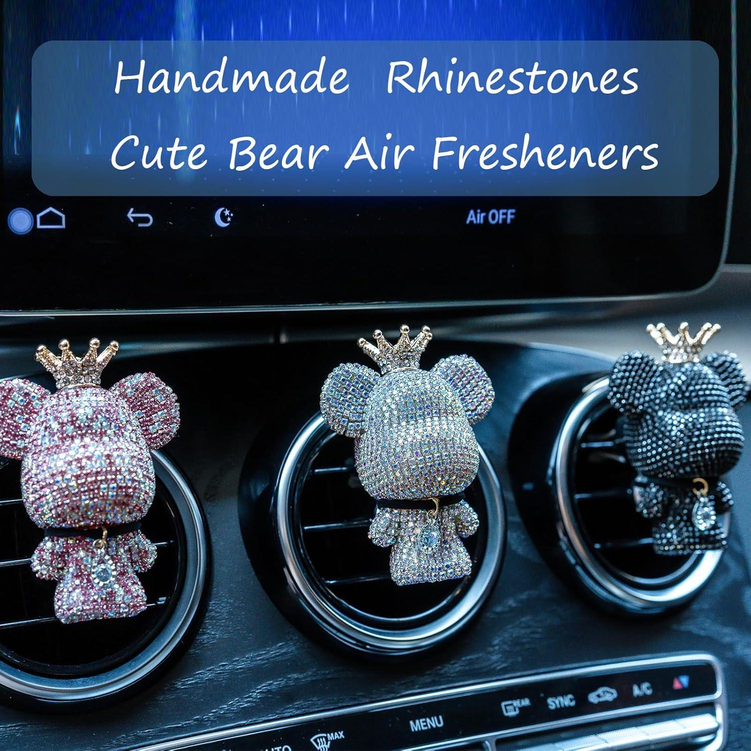 Ambientador de Coche Oso Brillante R&D AUTO con Clip Negro