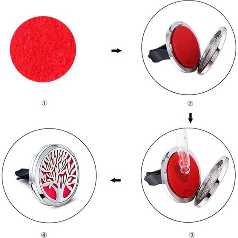 Difusor de Aromaterapia para Coche GFONDINGD 30mm 2Pcs