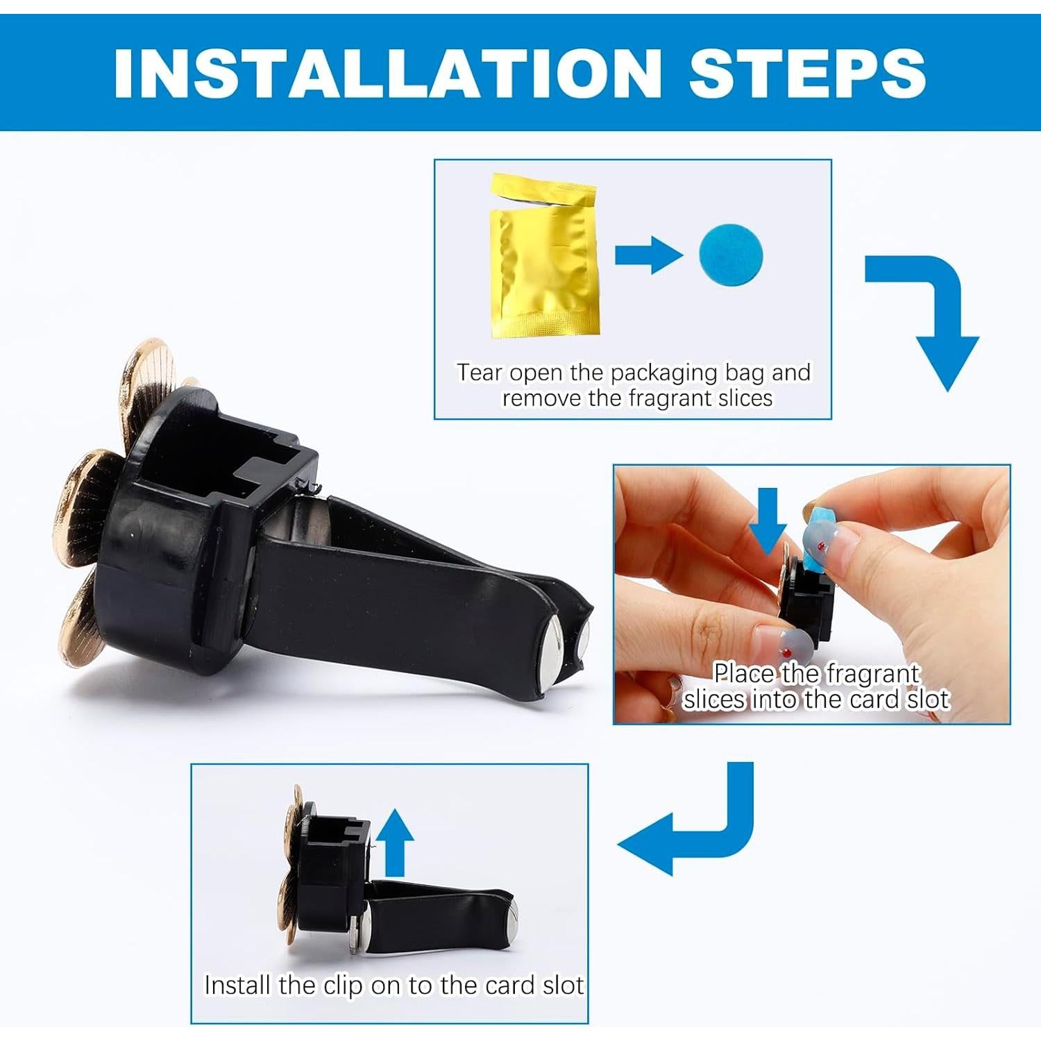 Clips de Ventilación de Flores Kattst 8 Piezas Azul