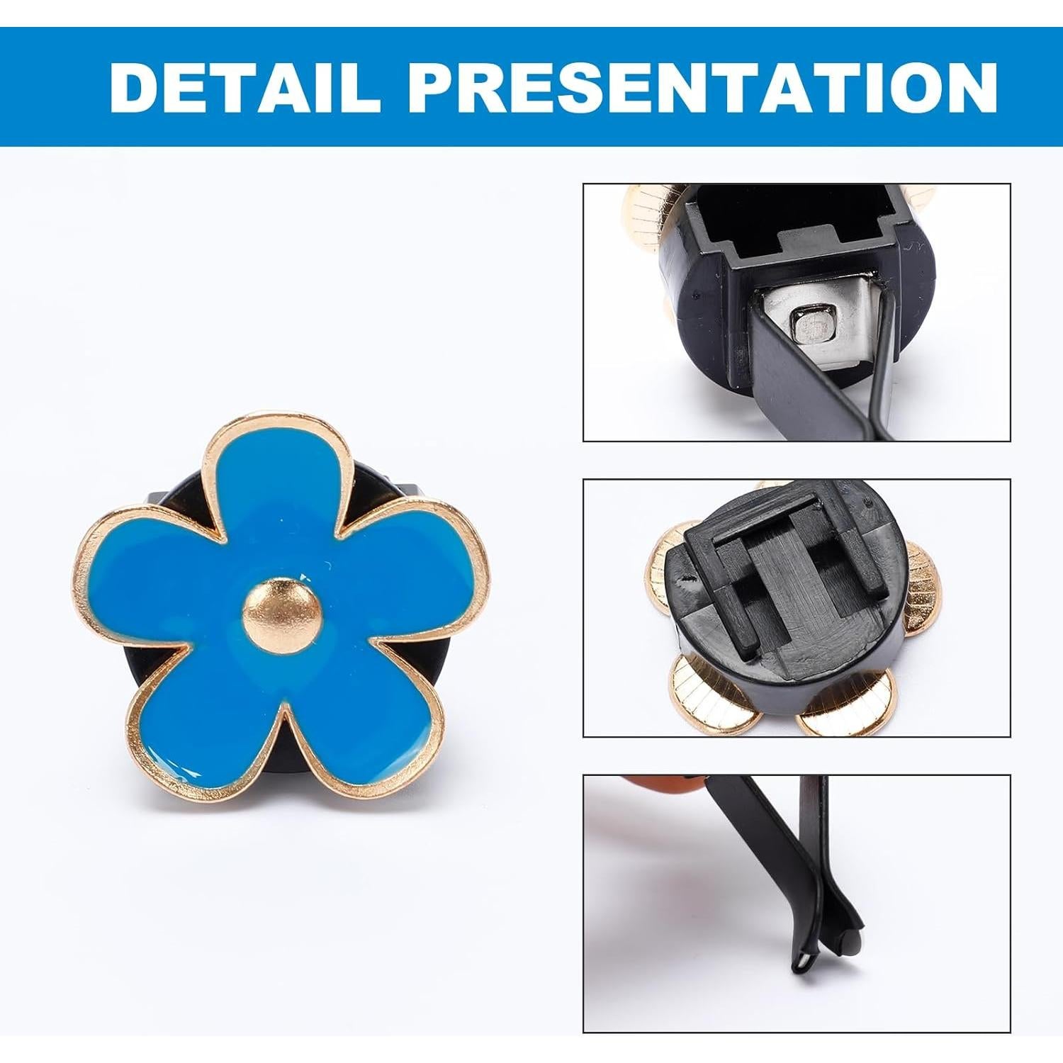 Clips de Ventilación de Flores Kattst 8 Piezas Azul