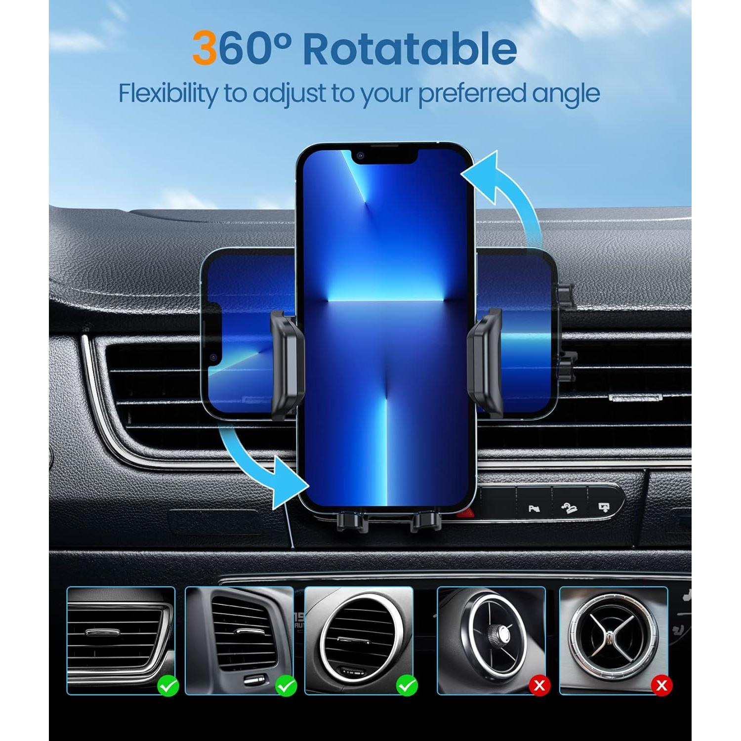 Soporte de Teléfono para Auto MOKPR Clip Ventilación 17mm