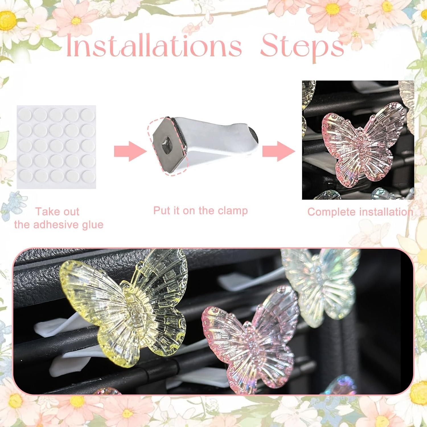 Set de 6 Clips de Ventilación Mariposa Zmoso para Coche
