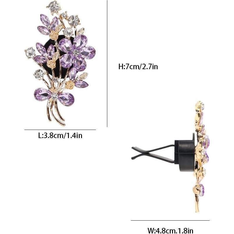 2 Clips de Ventilación de Flores ORIESSE con Fragancia Recargable