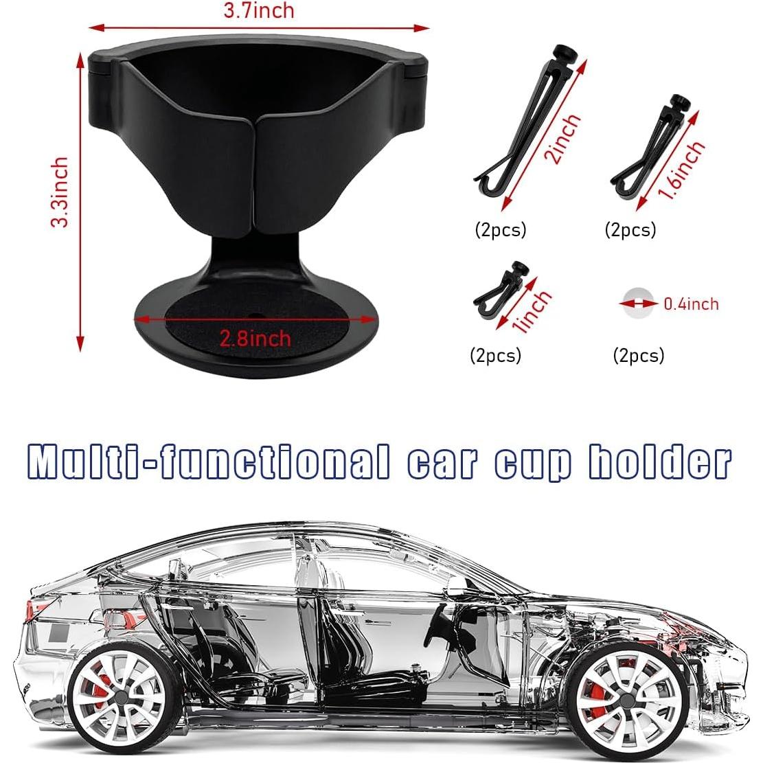 Soporte para Taza de Auto Ohleats Ajustable con Clips