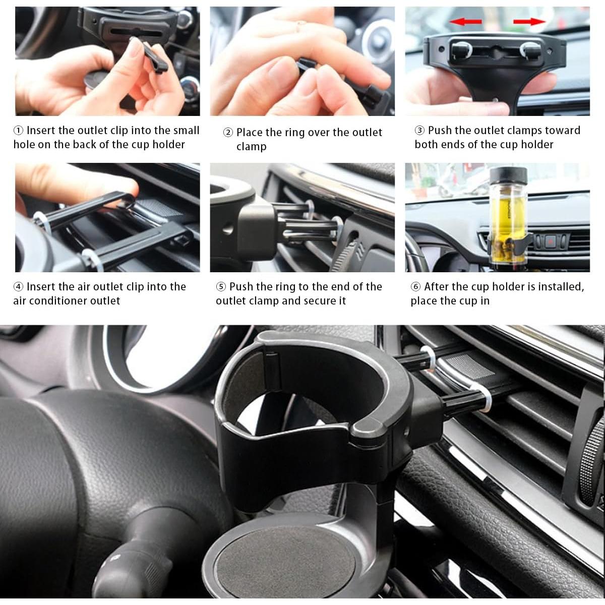 Soporte para Taza de Auto Ohleats Ajustable con Clips