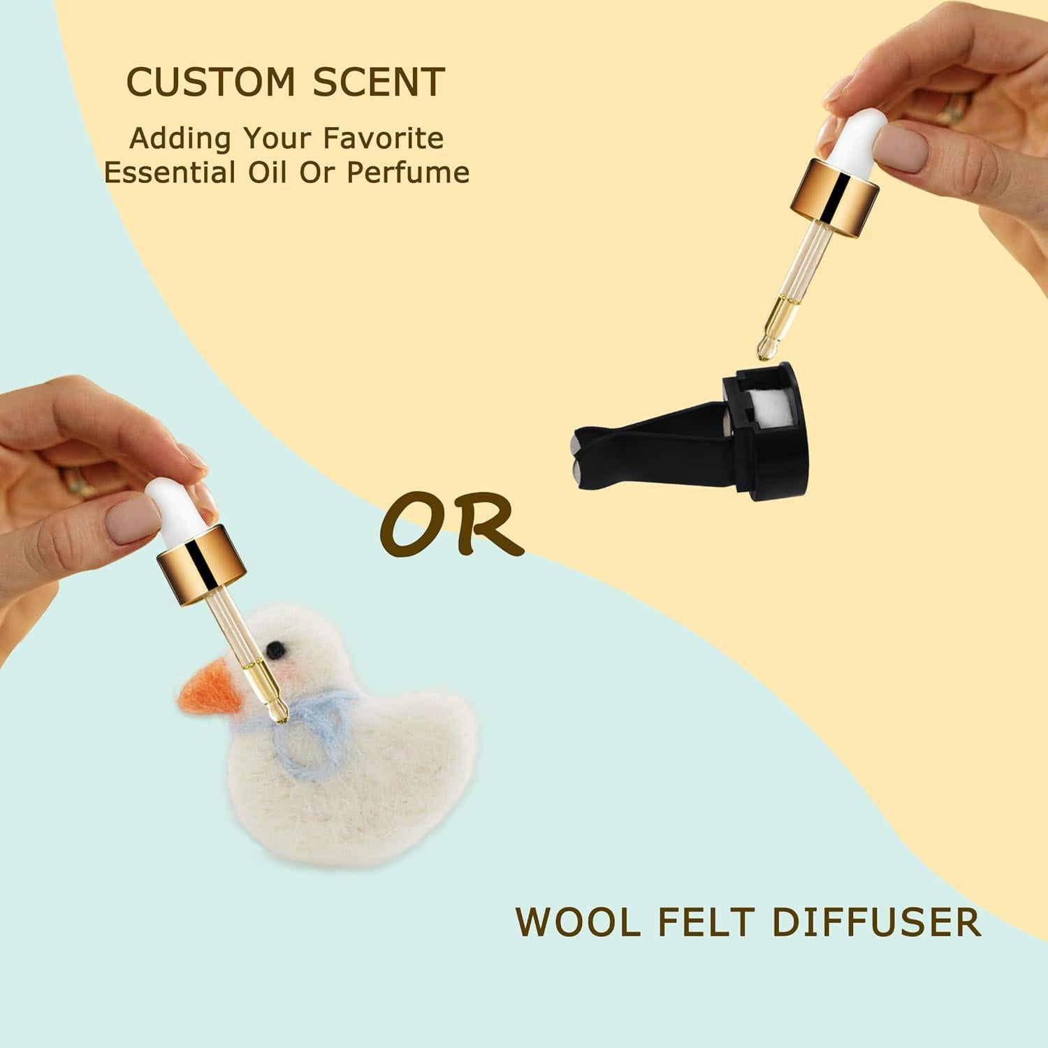 Clip de Ventilación de Auto ORIESSE Pato Blanco con Ambientador