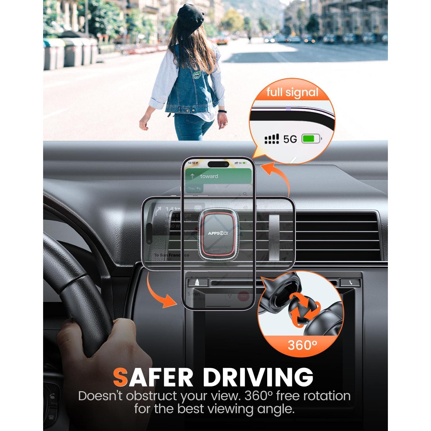 Soporte Magnético para Teléfono en Auto Wiiki-Tech M02pro-AV2S-2