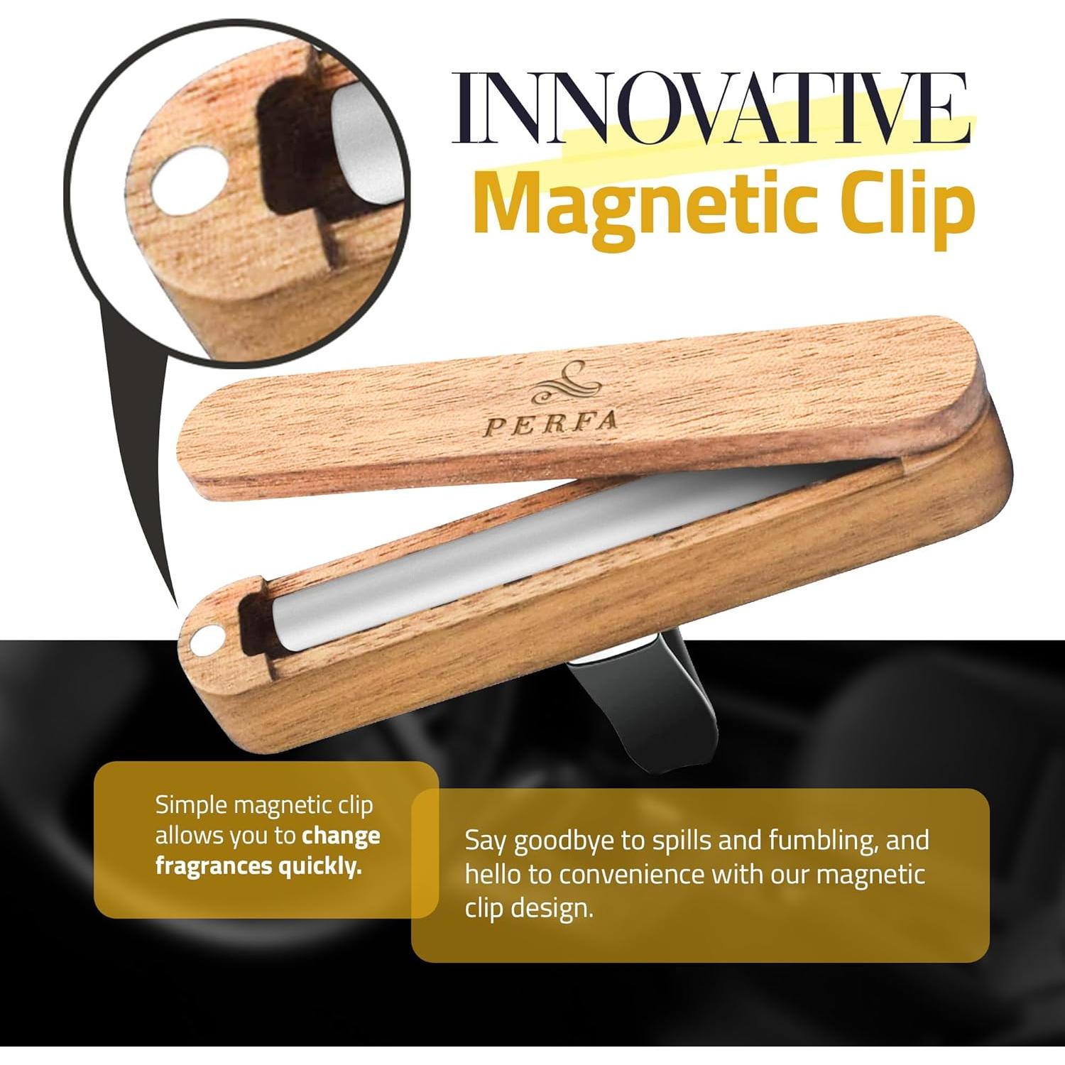 Ambientador de Auto Perfa de Madera Premium con 7 Aromas