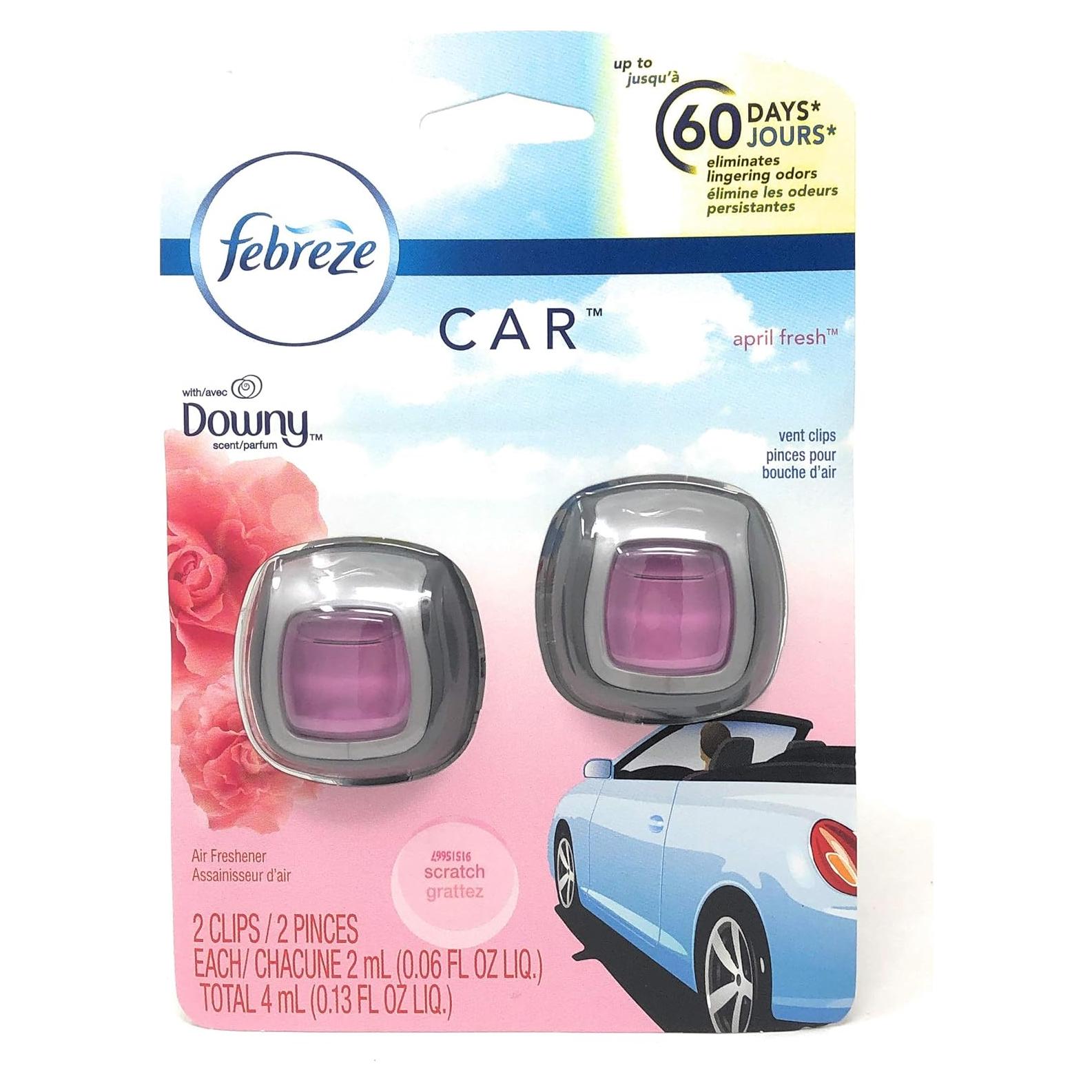 Febreze Ambientador de Aire para Automóvil Downy Fresh 4 unidades