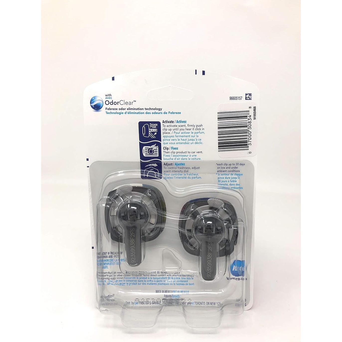 Febreze Ambientador de Aire para Automóvil Downy Fresh 4 unidades