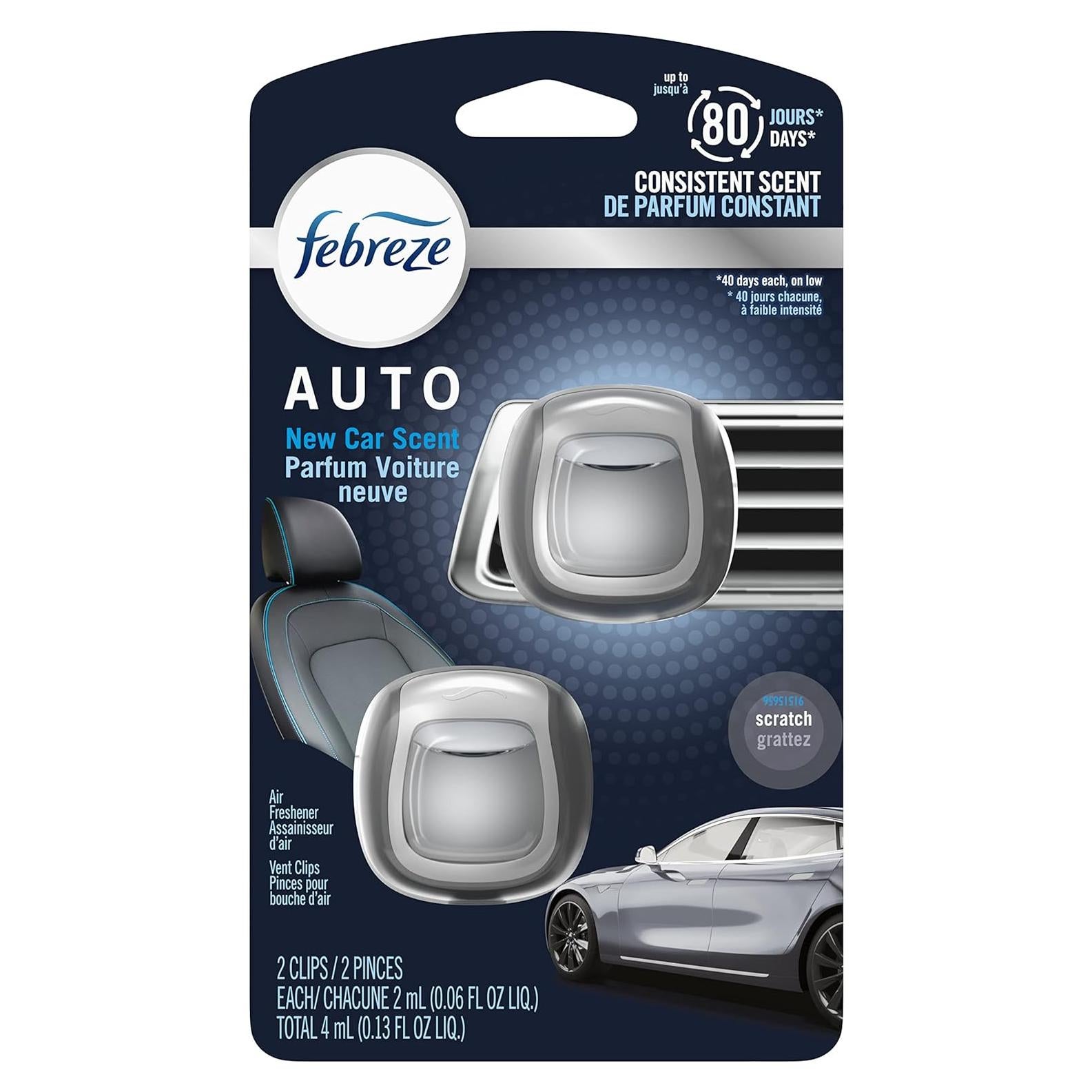 Febreze Ambientador Clip de Ventilación para Auto 2 Unidades
