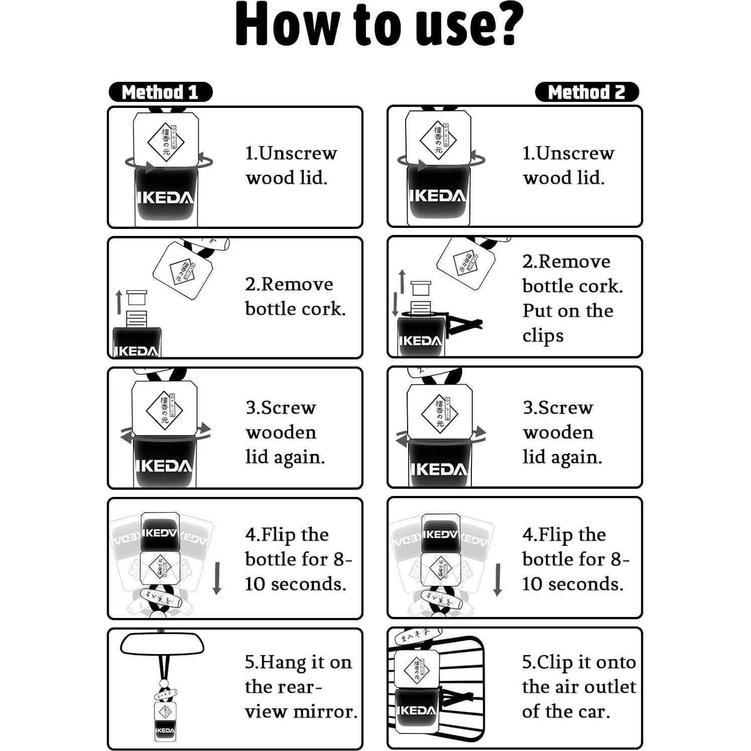 Ambientador de Auto Ikeda Scents Noche Oscura 10ml con Clip