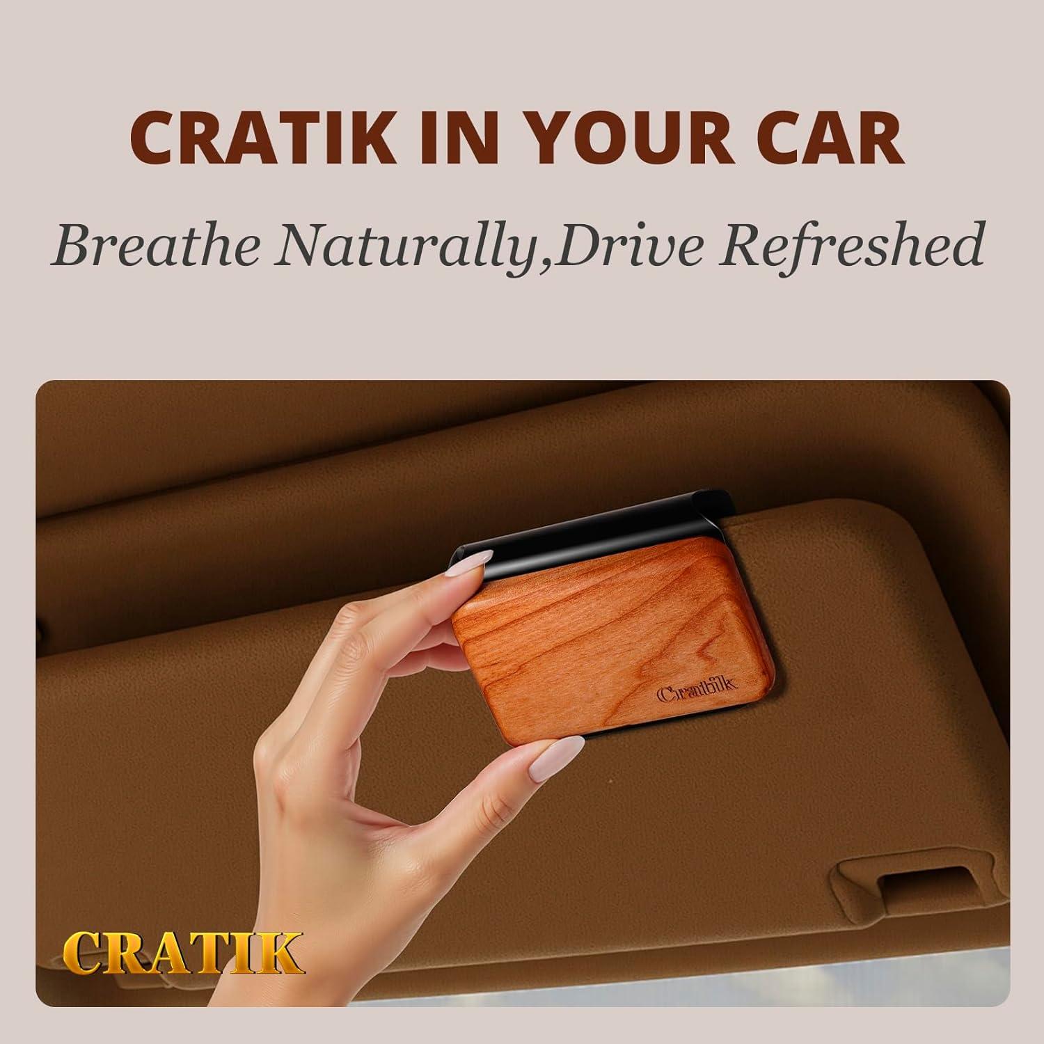 Ambientador de Auto CRATIK Teak - Difusor Natural para Visera