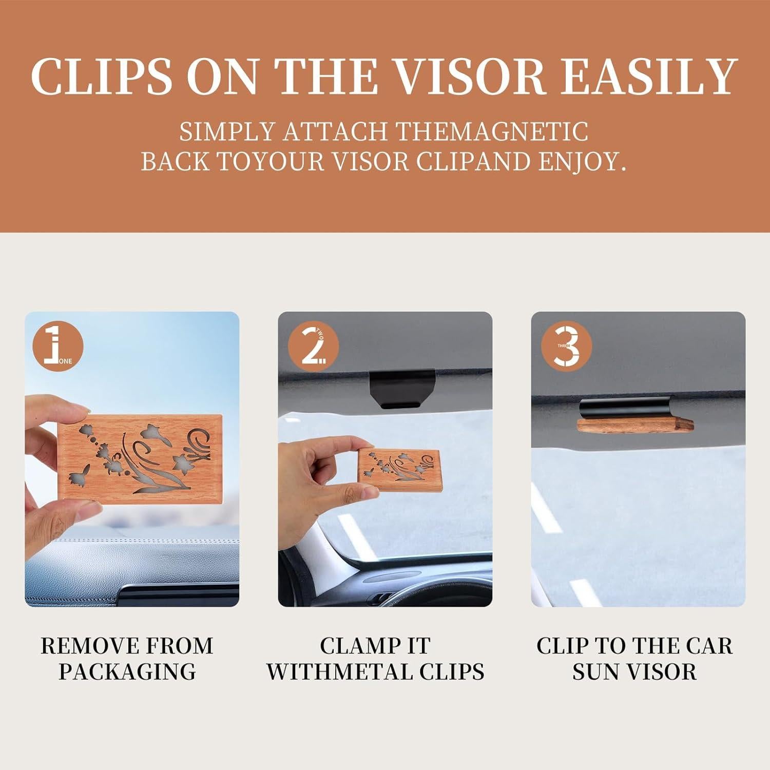 Ambientador de Auto ECOGREDA Lavanda - Clip de Visera, 30 días