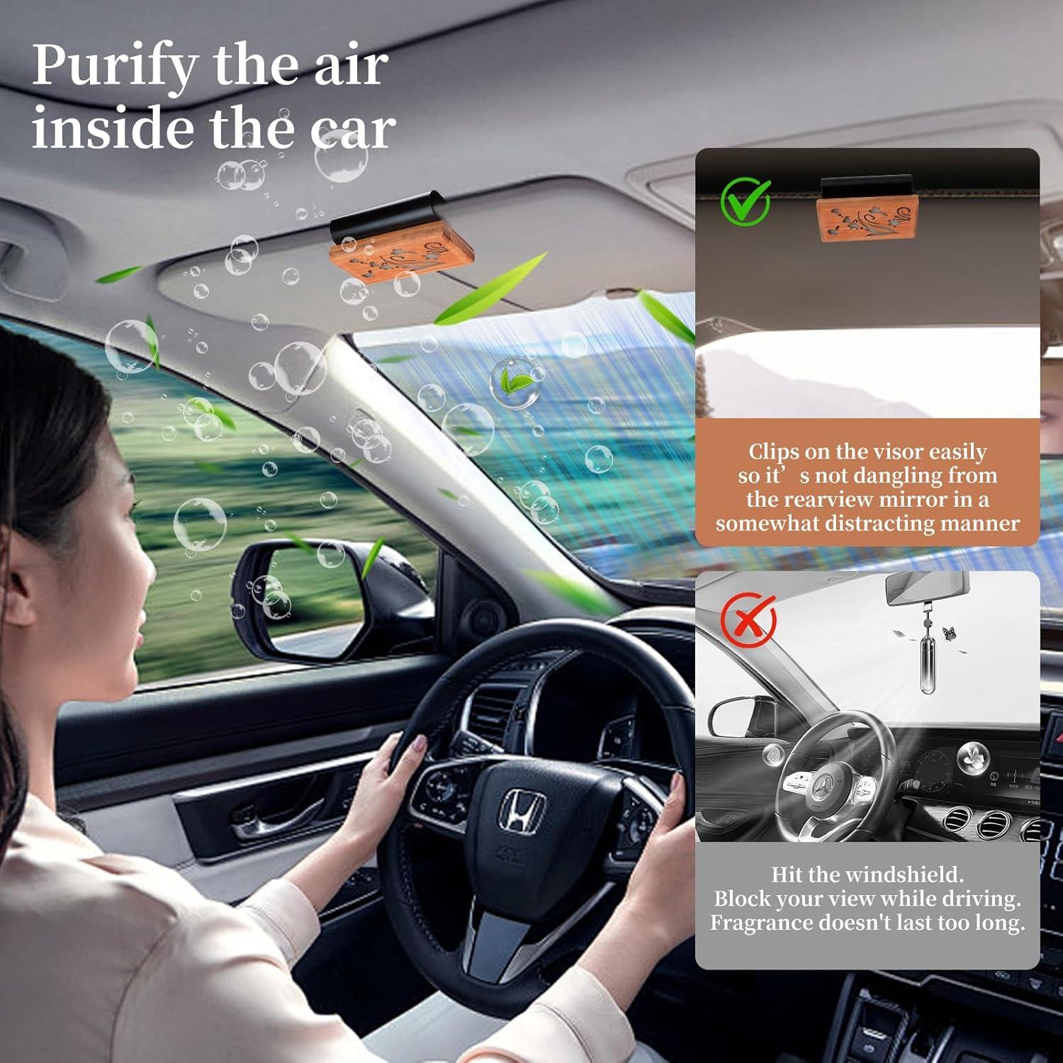 Ambientador de Auto ECOGREDA Lavanda - Clip de Visera, 30 días