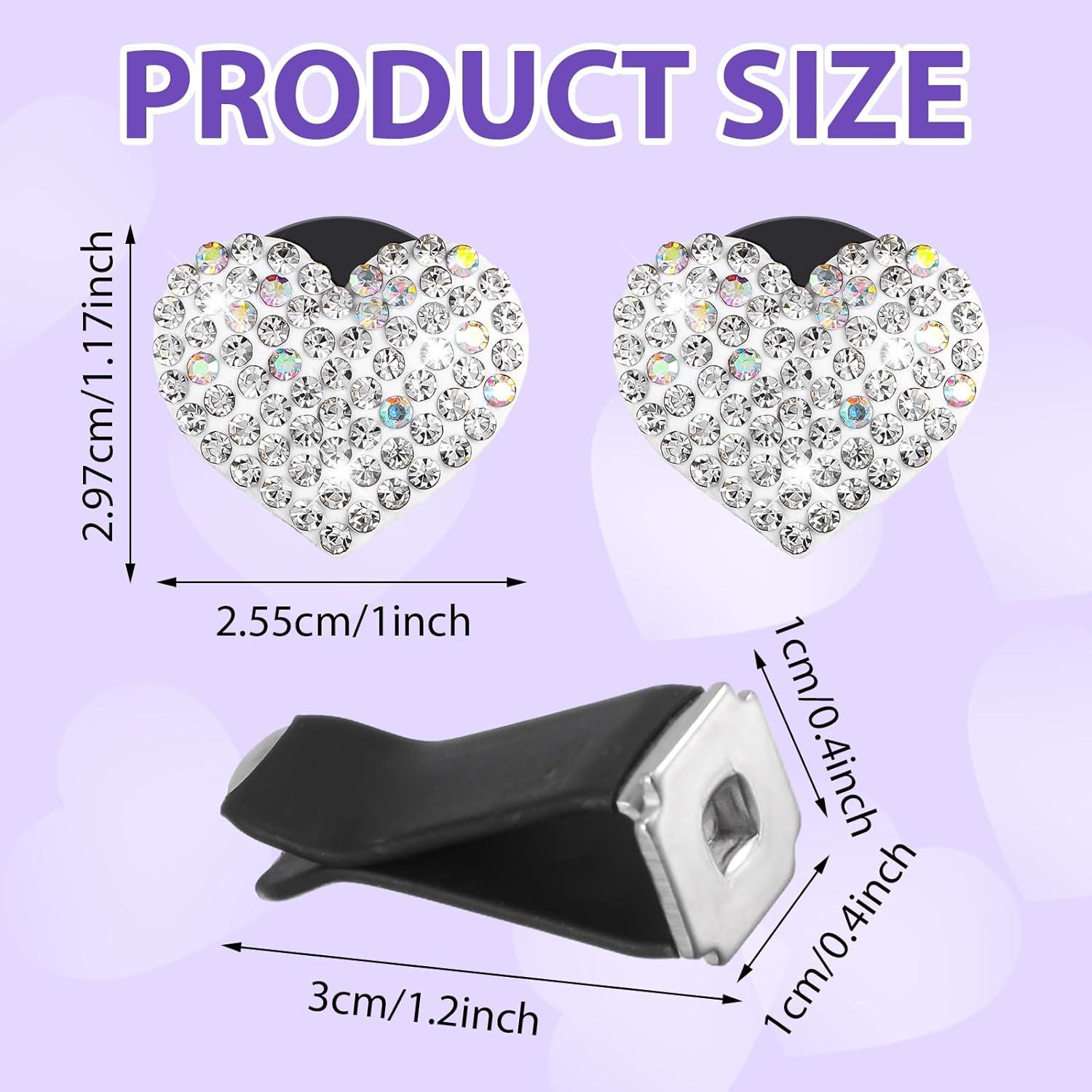 4 Clips de Ventilación para Auto LLOUSSAK Corazón Blanco