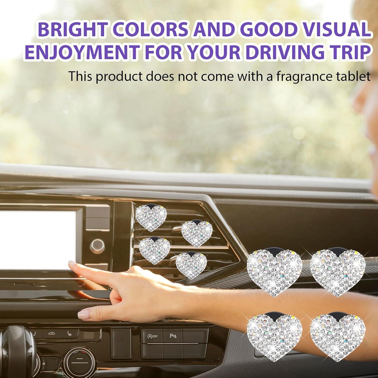 4 Clips de Ventilación para Auto LLOUSSAK Corazón Blanco