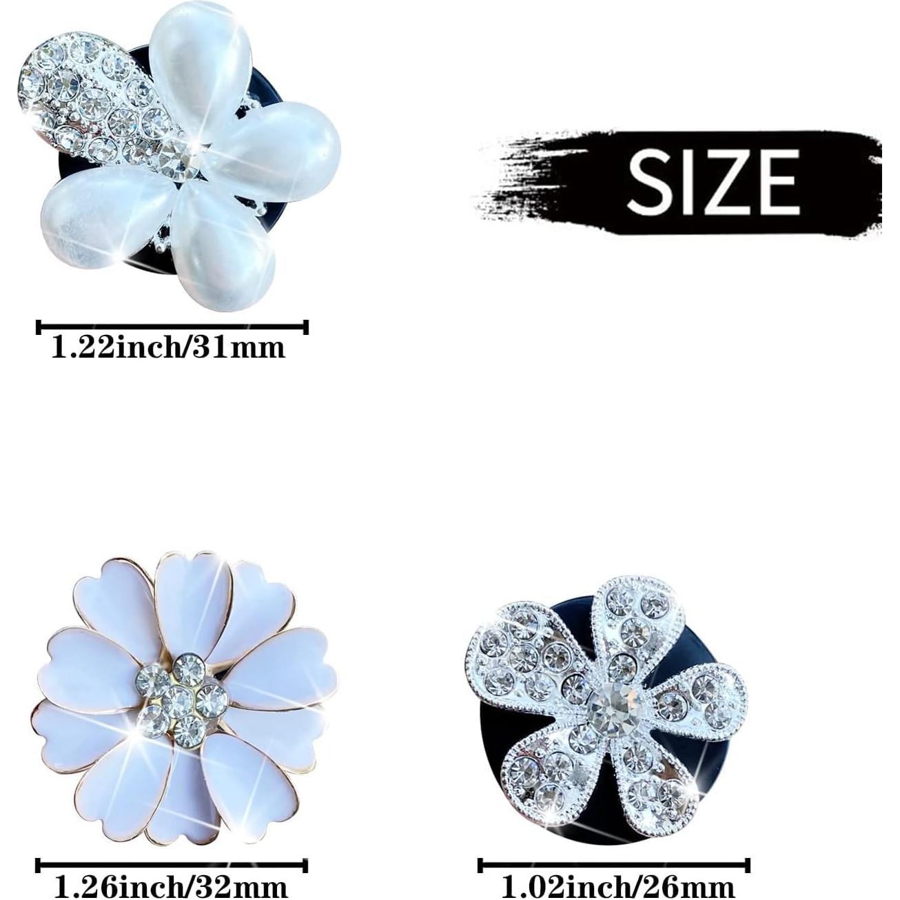 Clip de Perfume para Auto Galyacht Bling Daisy Rosa 5cm