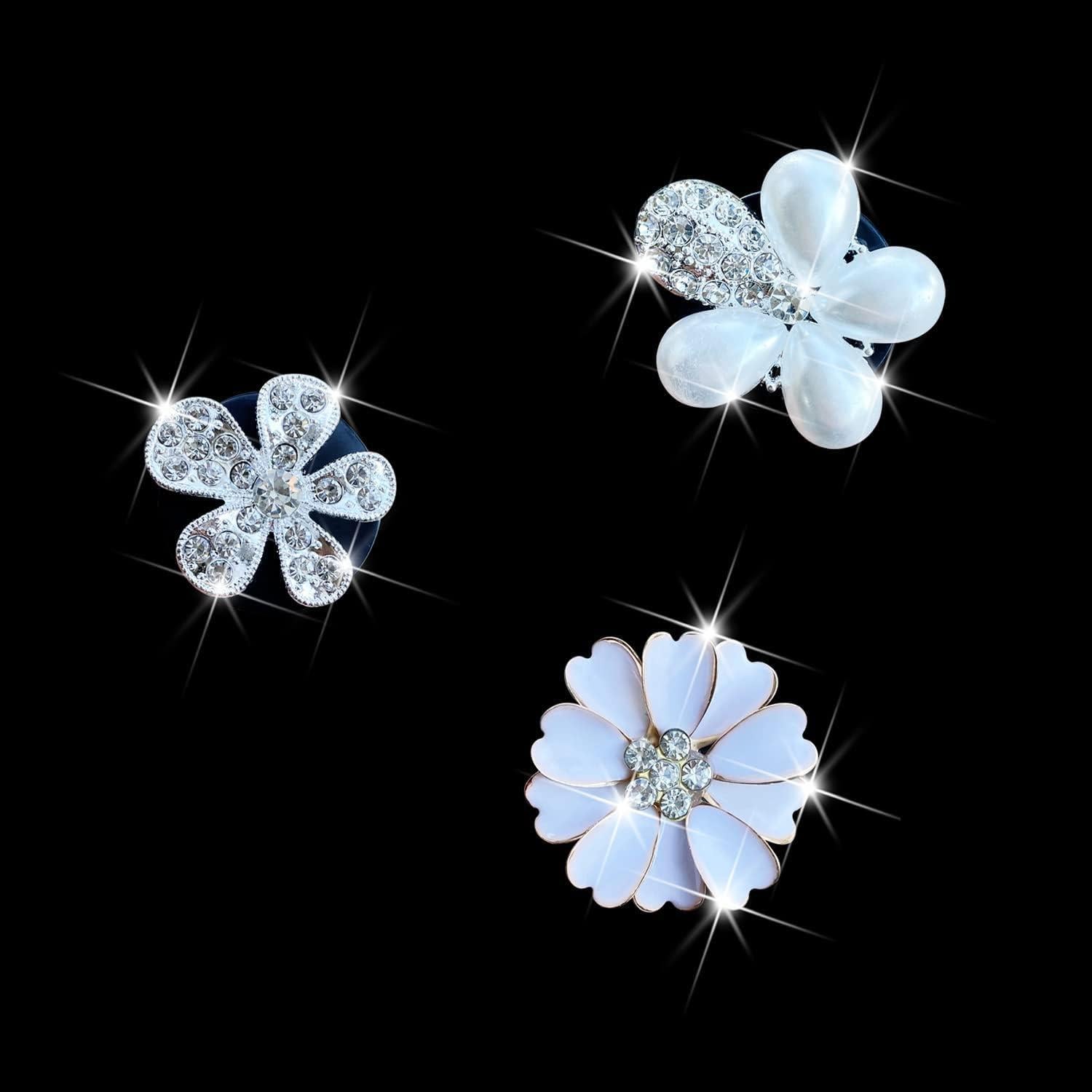 Clip de Perfume para Auto Galyacht Bling Daisy Rosa 5cm