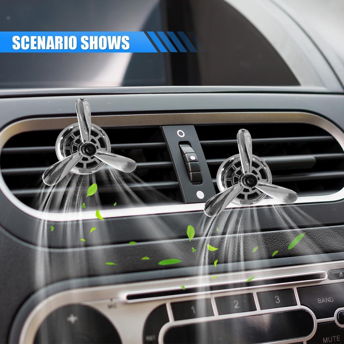 Clip Ambientador de Aire para Coche SMILFUY 2PCS Plata