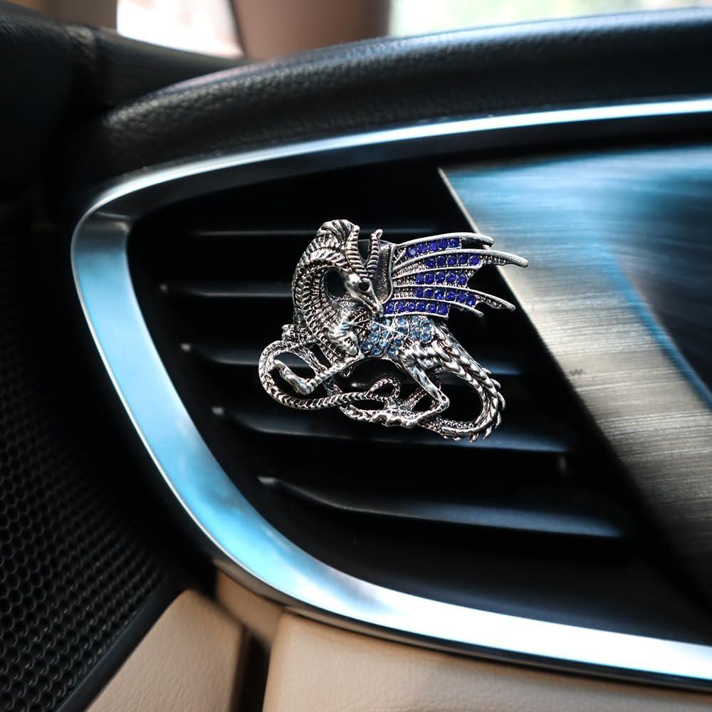 Clips de Ventilación de Coche ORIESSE Dragón Plateado 2 Pcs