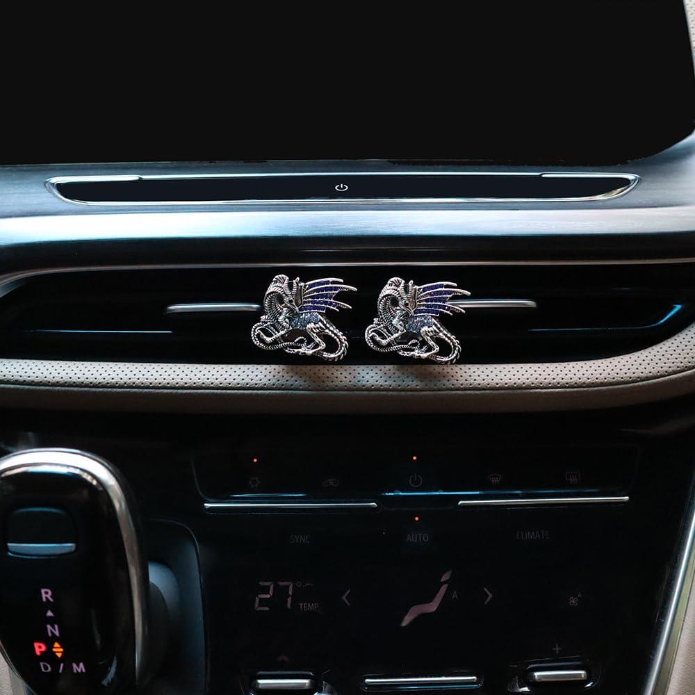 Clips de Ventilación de Coche ORIESSE Dragón Plateado 2 Pcs