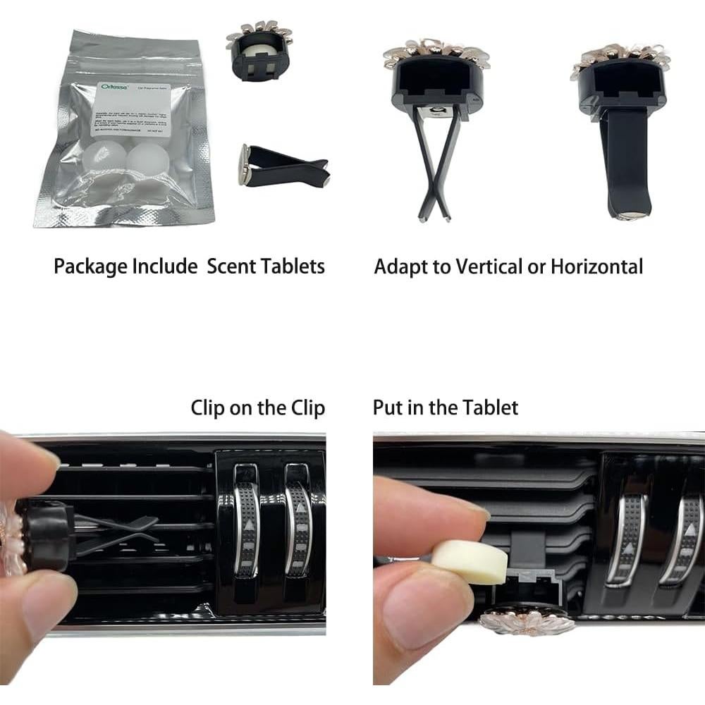 Clips de Ventilación de Coche ORIESSE Dragón Plateado 2 Pcs