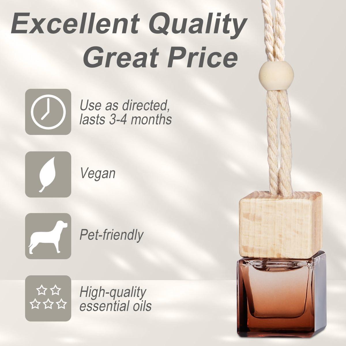 Ambientadores de Auto TONGFU-US 3-Pack 10ml Rosa Ébano, Durazno Miel, Cítricos