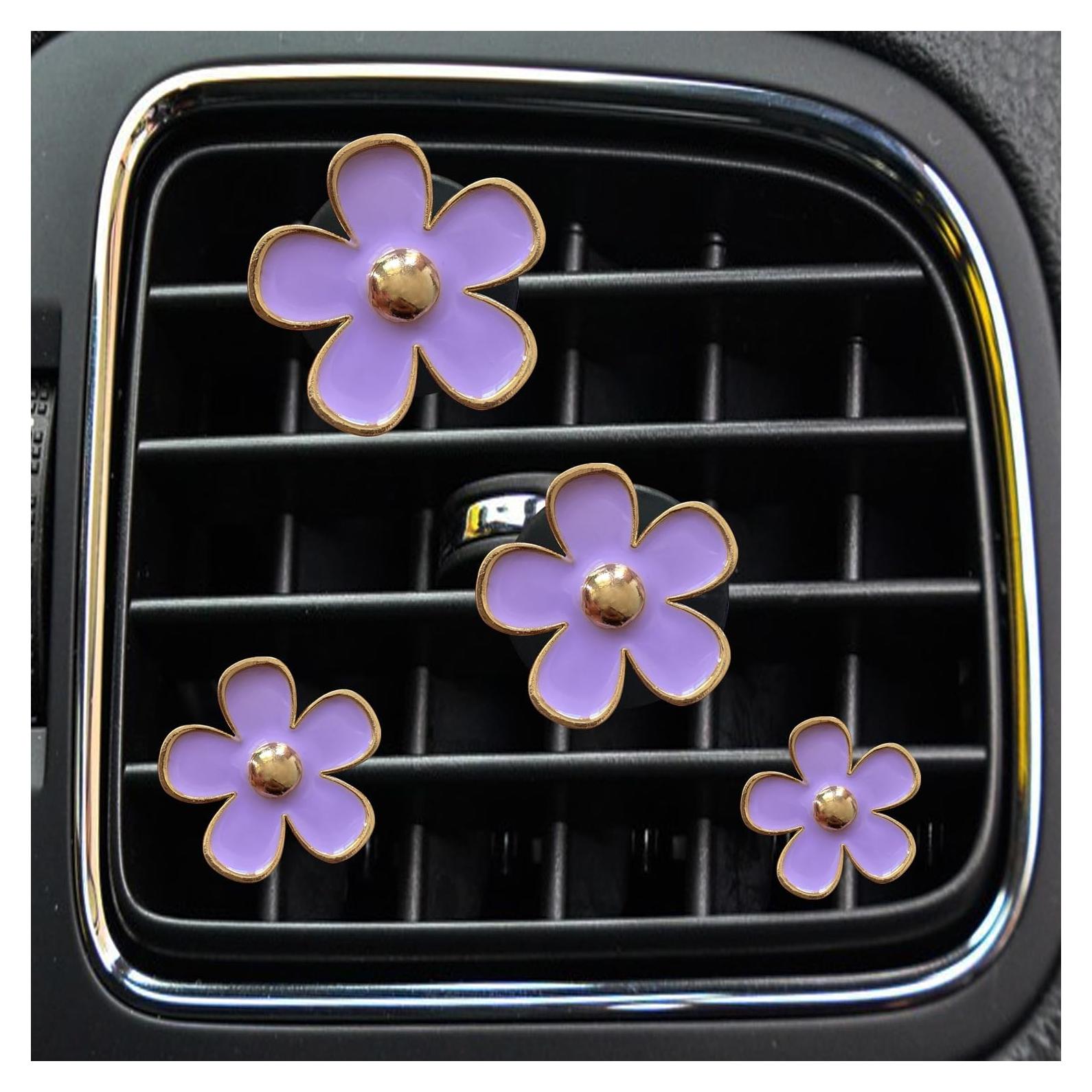 Clip de Ventilación de Aire Daisy SP2401 - 4 Pcs Ambientador Morado