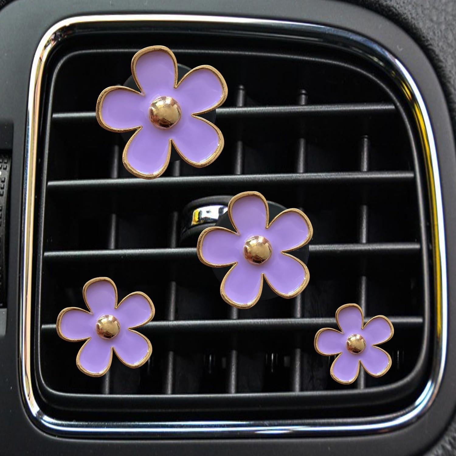 Clip de Ventilación de Aire Daisy SP2401 - 4 Pcs Ambientador Morado
