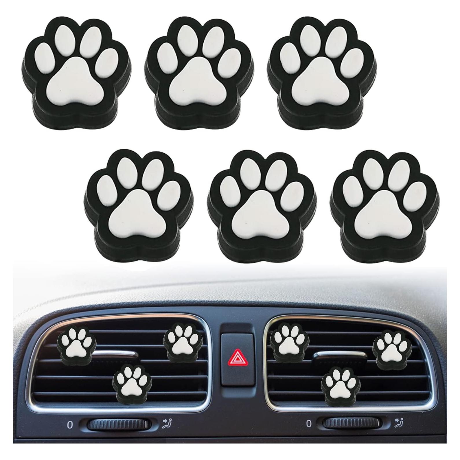 6 Clips Ambientadores de Aire para Auto Gowxs Huella de Perro