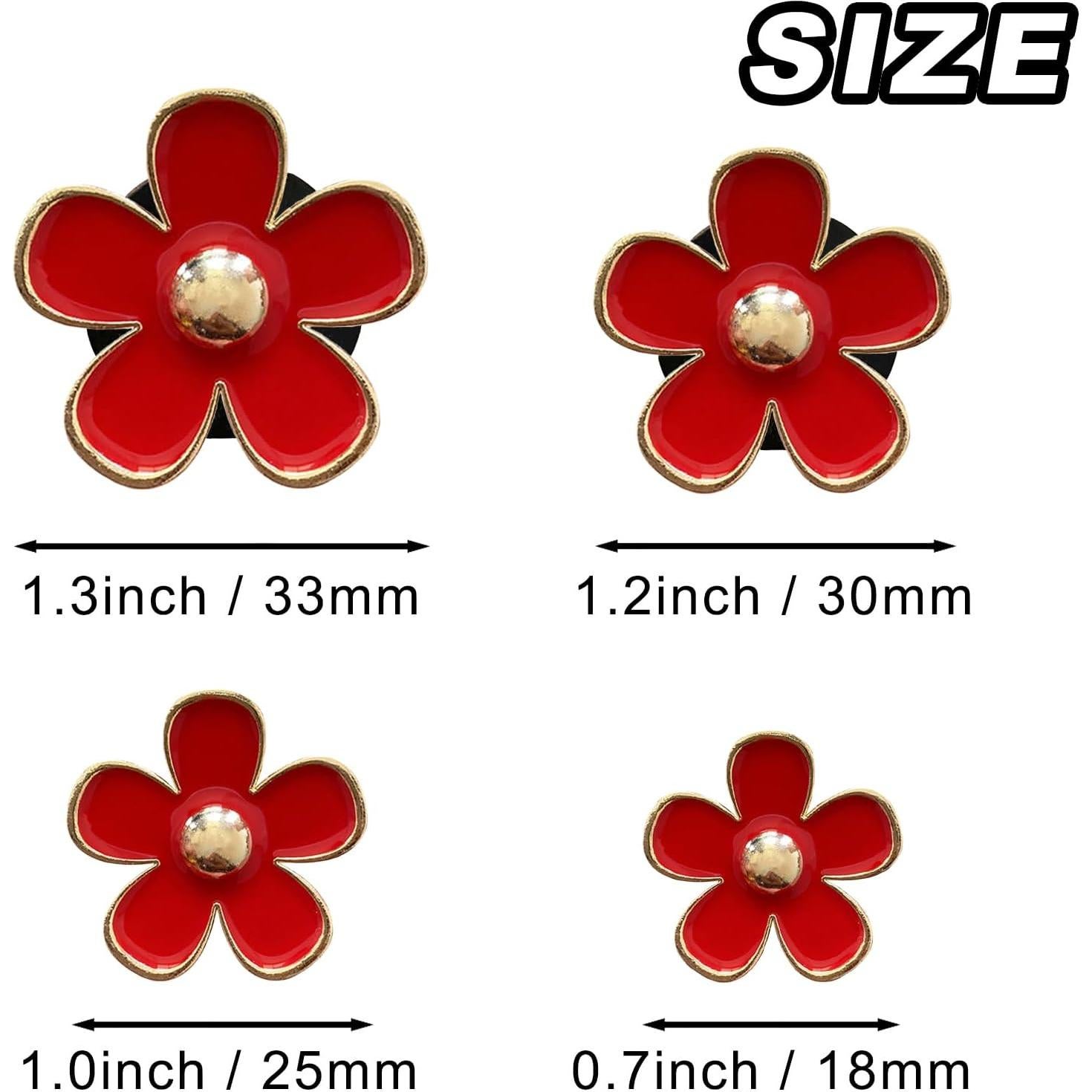 Clip de Flor Daisy para Ventilación de Aire Coche CYG&CL 4 Pcs