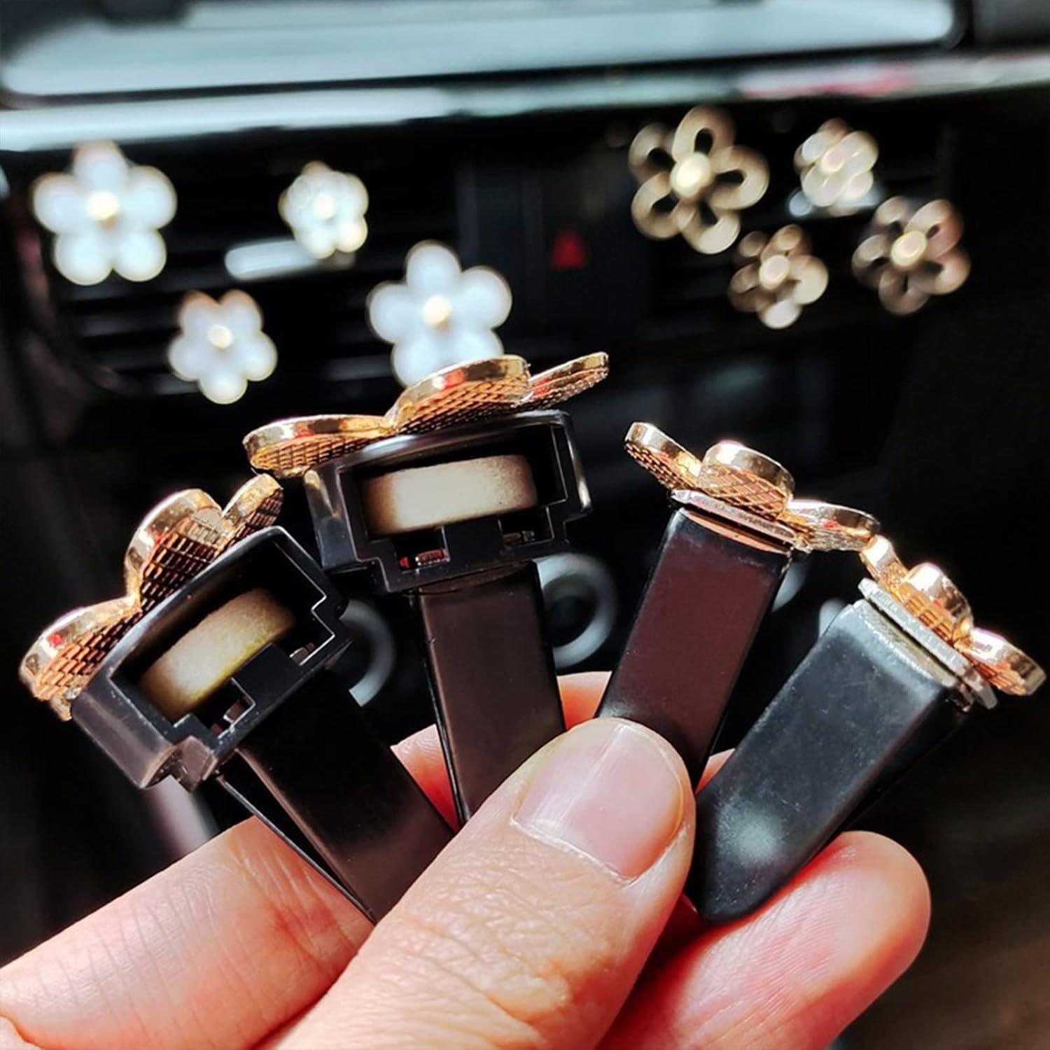 Clip de Flor Daisy para Ventilación de Aire Coche CYG&CL 4 Pcs