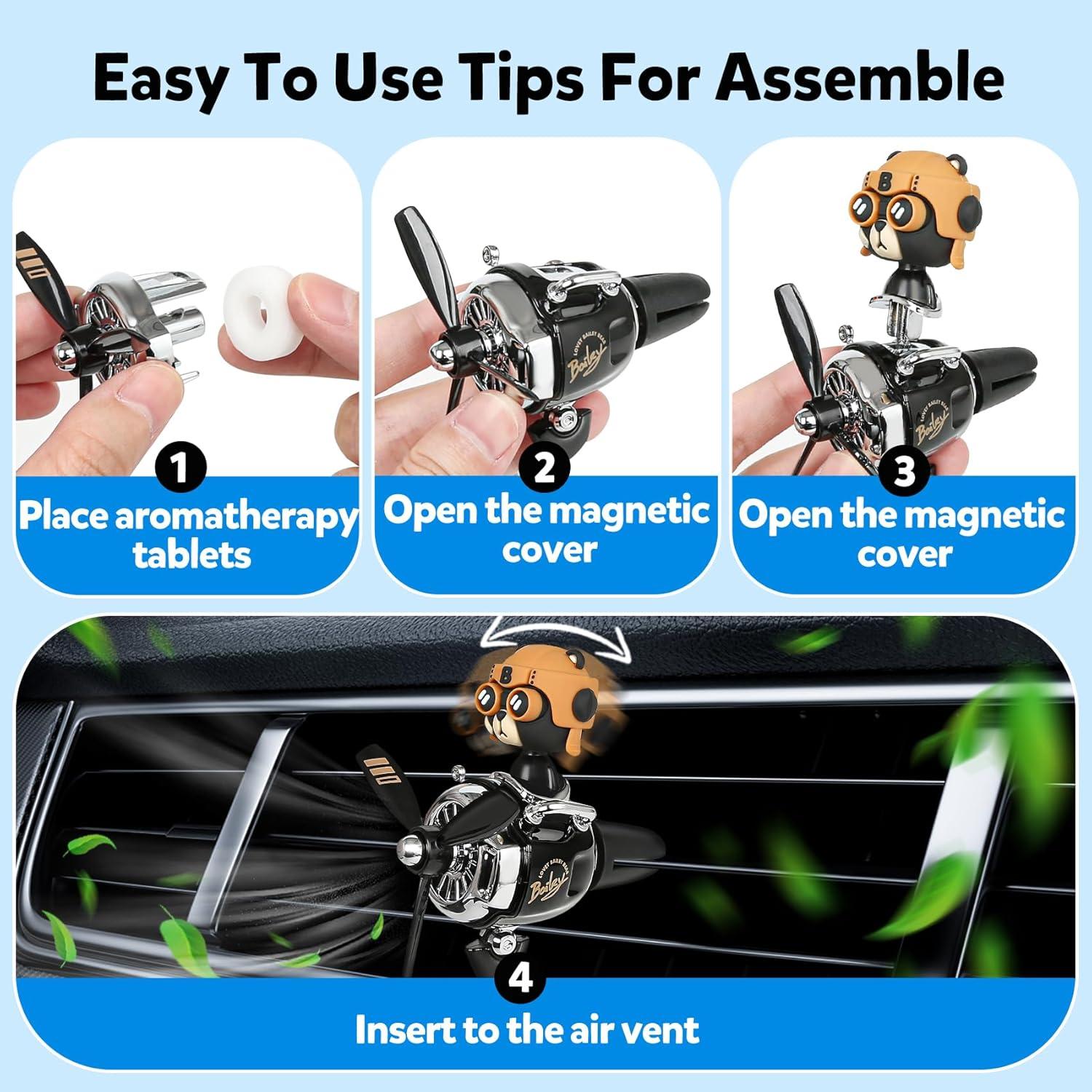 Ambientador de Coche Bear Pilot ROOCHKD - Oso de Peluche 8.6cm