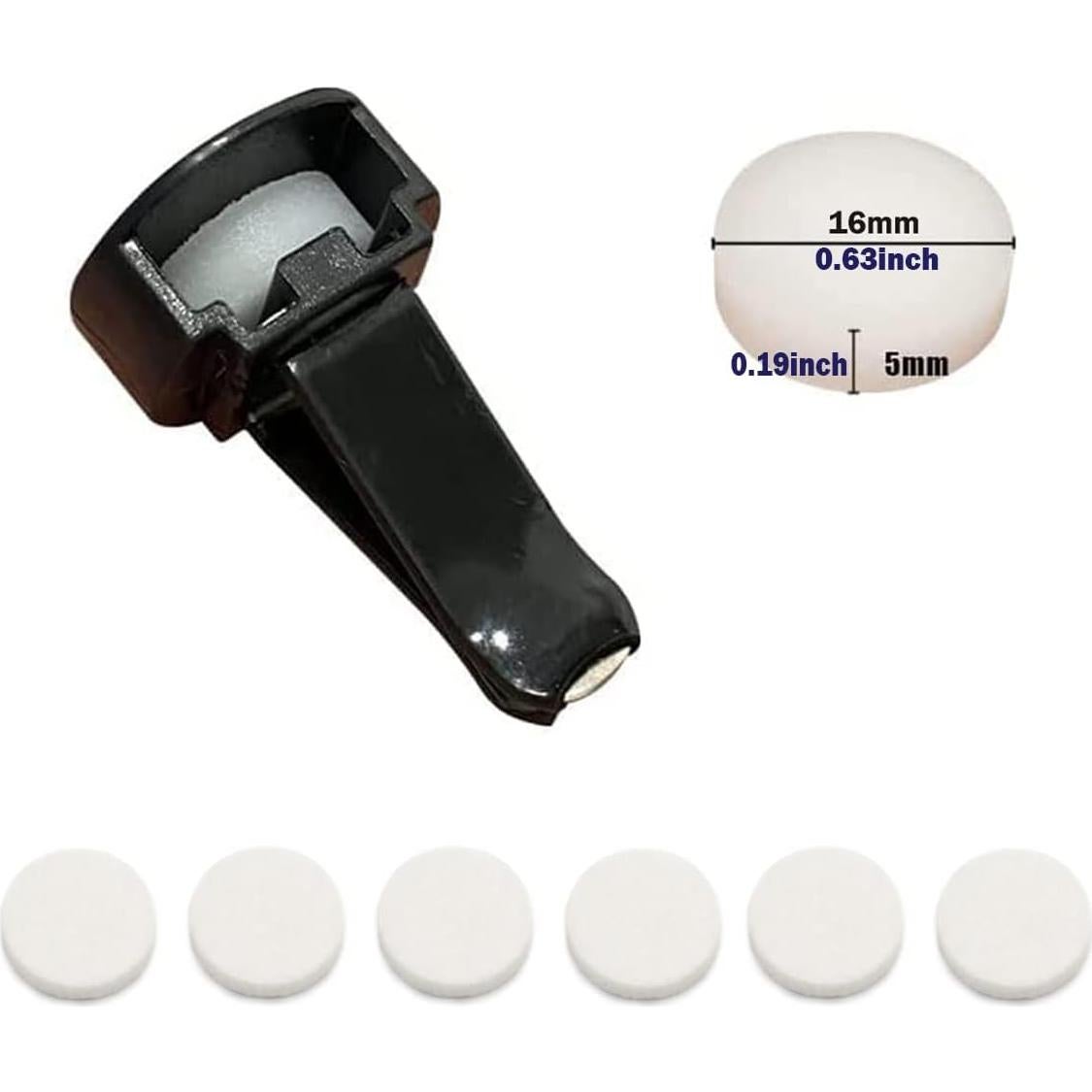 30 Almohadillas de Recarga para Clips de Ventilación Nadiho 16mm