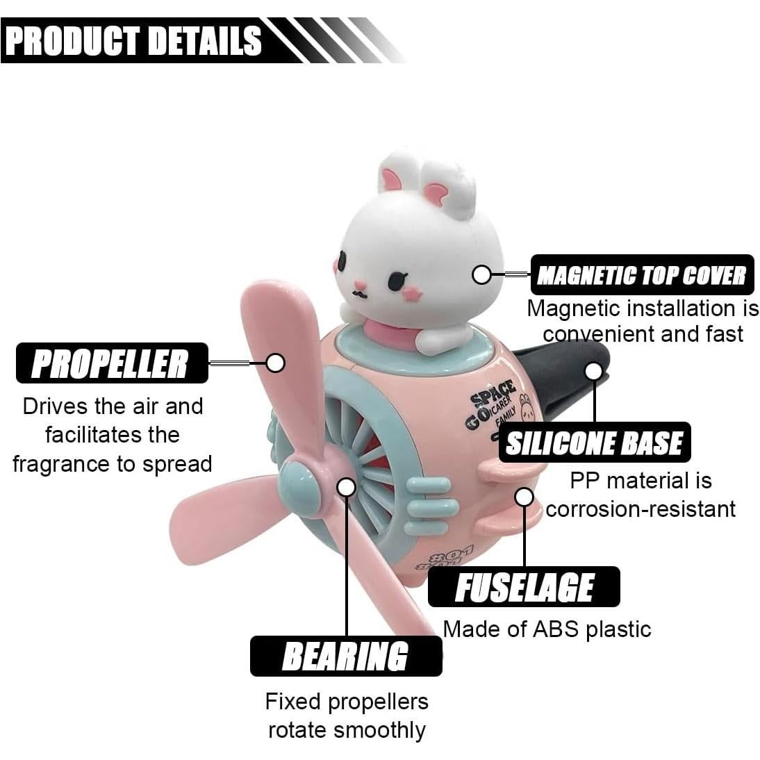 Ambientador de Aire JOYCOURT Conejito Piloto para Auto