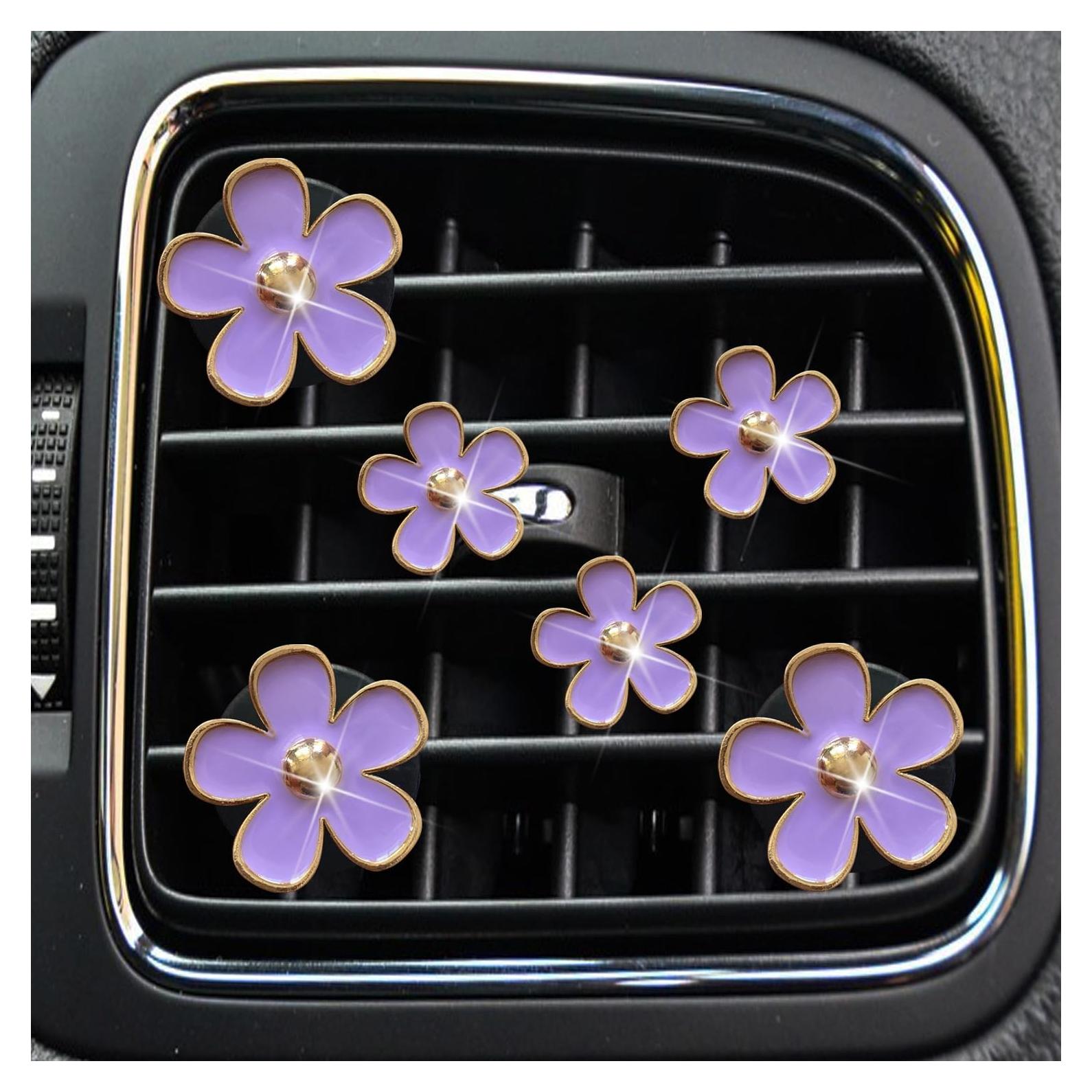 Clips de Ventilación de Aire EGBANG - 6 Pcs Flor Morada