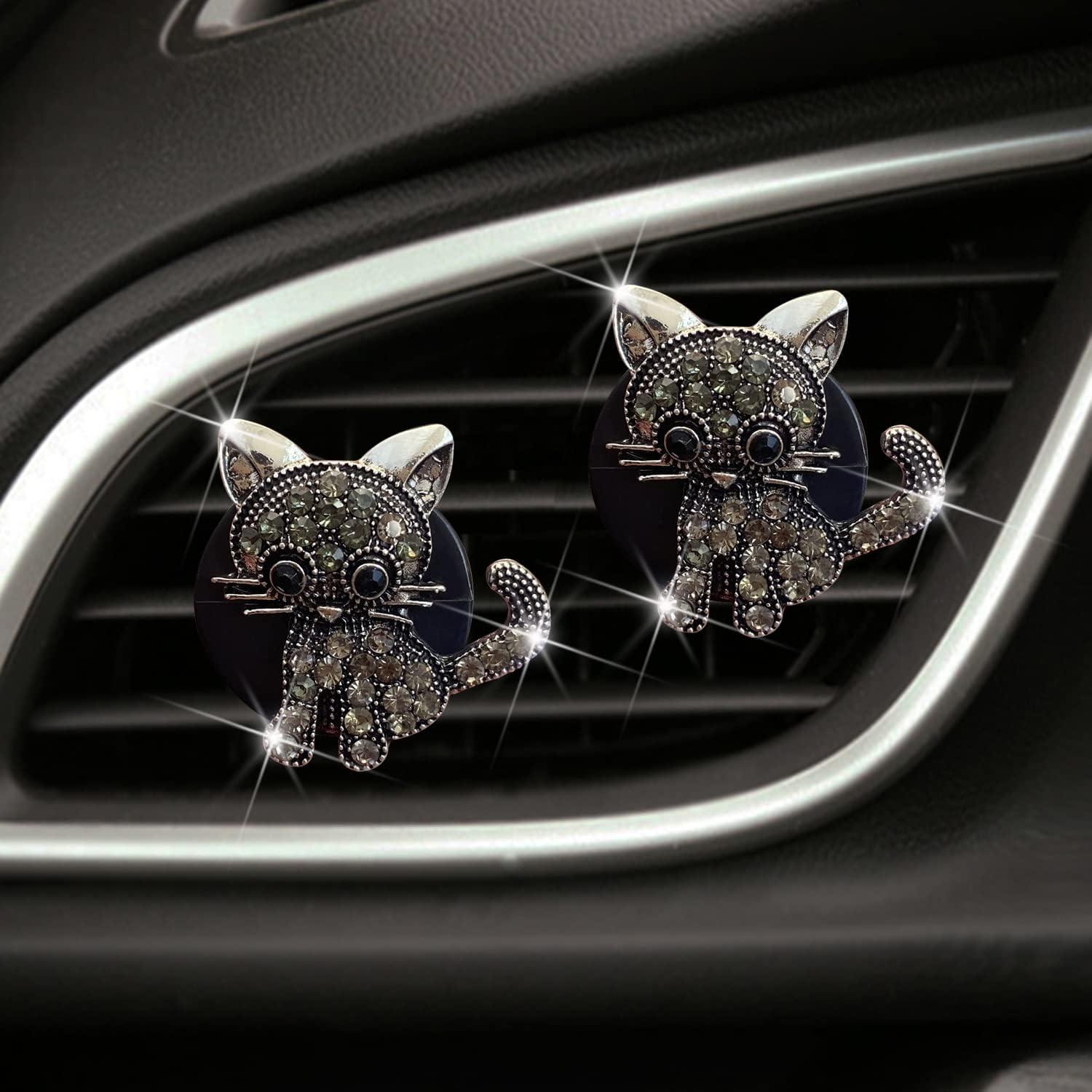 Clip de Ventilación de Auto Sozbkelns Gatito Brillante